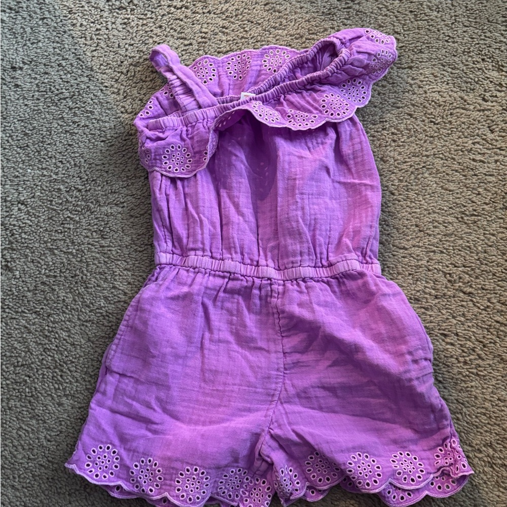 Cat & Jack Lavender Eyelet Romper